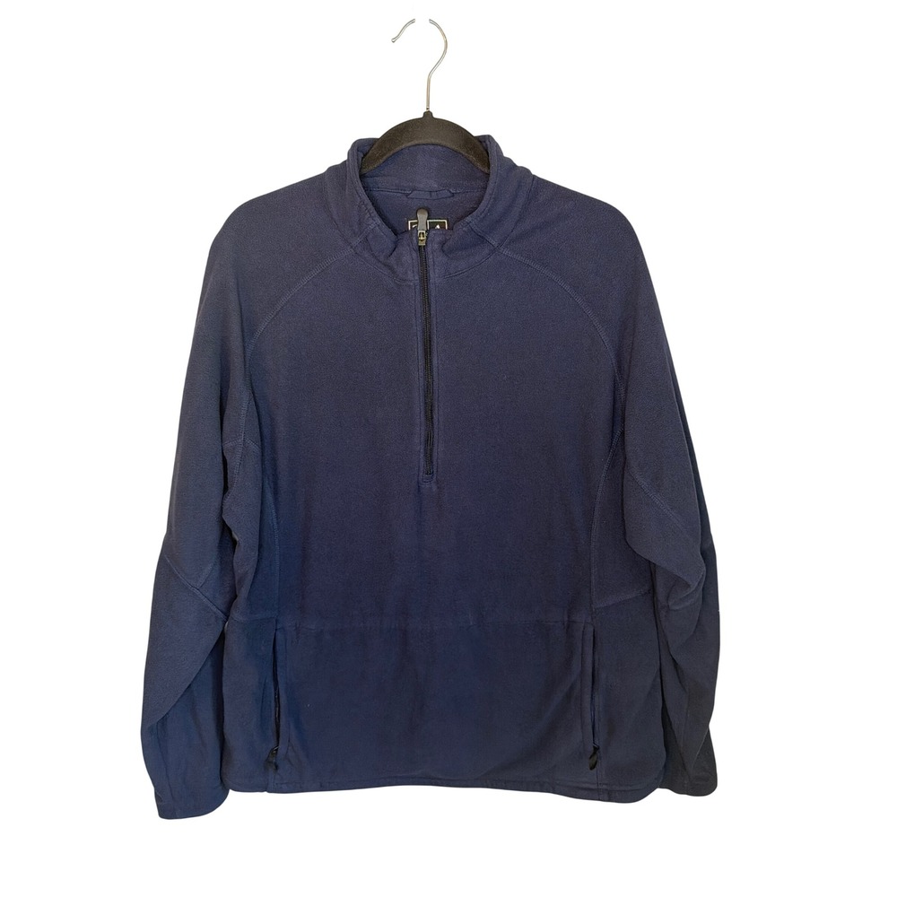 Vintage 2000's Adidas ClimaWarm Mens XL Navy Blue Quarter Zip Fleece Pullover